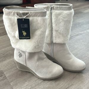 US Polo Assn grey boots